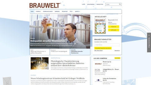 4. Es folgen weitere Umsetzungsschritte und Abstimmungsrunden bis zum finalen Design. Prototyp Wireframe für Brauwelt – Version 5