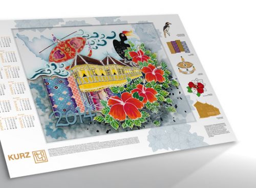 Jahreskalender 2014 mit Heißfolien-Prägungen