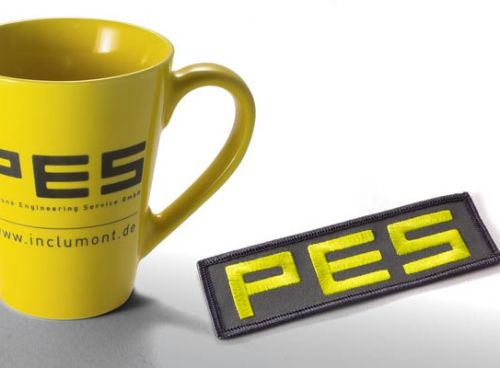 Werbemittel und Arbeitsutensilien mit neuem Logo