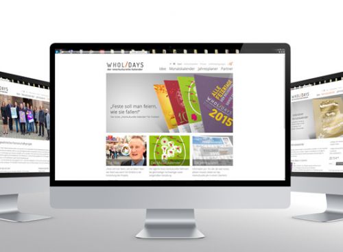 Website zum interkulturellen Kalender mit Online-Shop