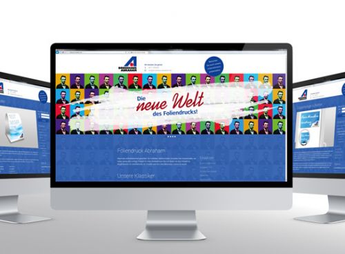 Glanzvoller Web-Auftritt der neuen Welt des Foliendrucks