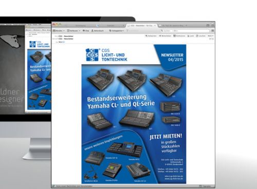 Mailings für den Bereich Licht- und Tontechnik