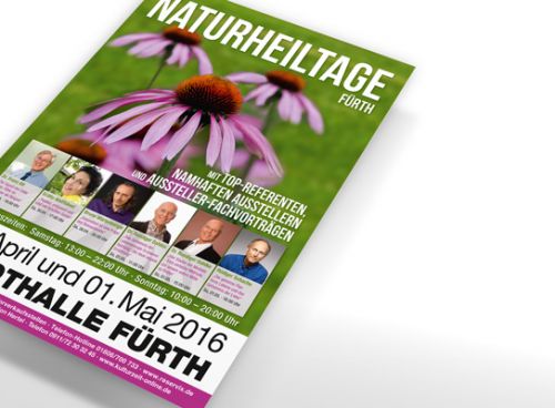 Werbematerialien für die Naturheiltage Fürth 2016