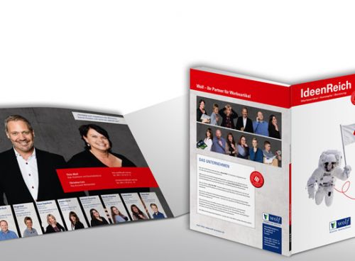Umschlag-Gestaltung für Werbeartikel-Kataloge