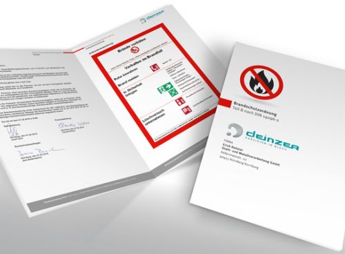 Neue Broschüre zur Brandschutzordnung und verschiedene Geschäftsdrucke