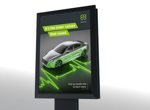 Kommunikationsmittel zum Launch von EB cadian
