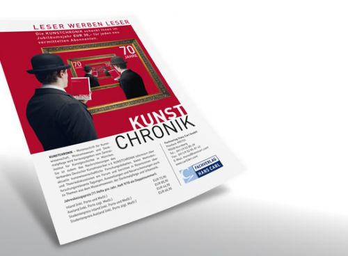 Anzeigen und Plakate zum 70. Jubiläum der KUNSTCHRONIK