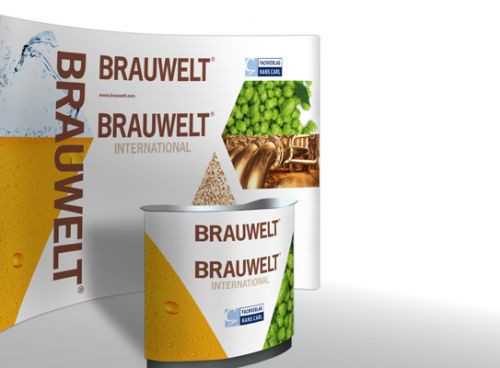 Faltwand und Tresen zur Fachzeitschrift BRAUWELT