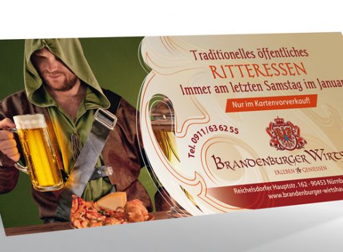 Großformatdruck zum traditionellen Ritteressen