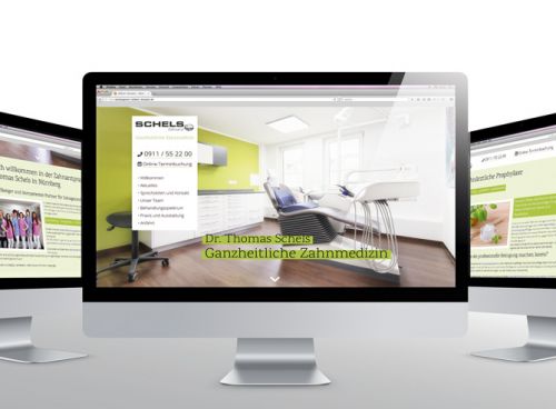 Internetpräsentation einer sympathischen Zahnarztpraxis
