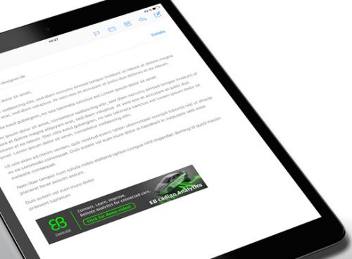 Werbe-Banner für die E-Mail-Kommunikation