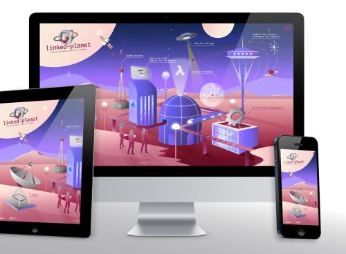 Webdesign mit animierten Illustrationen