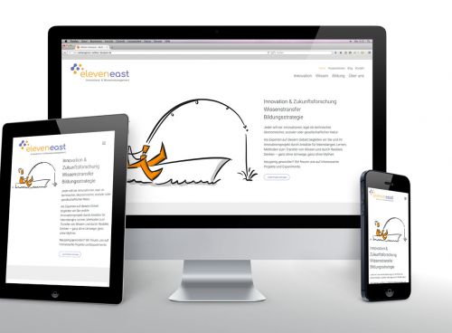 Aufgeräumtes Webdesign mit Fokus auf die Inhalte