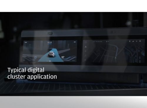 Vorstellung des Demo-Setups zu volldigitalen Auto-Cockpits