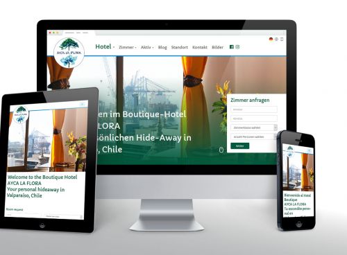 Frischer Web-Auftritt für AYCA LA FLORA, ein Boutique-Hotel in Chile