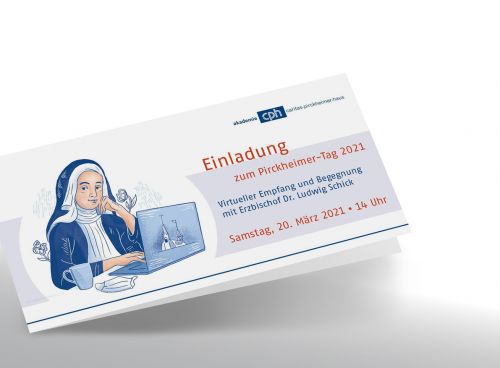 Neudarstellung der Namens­patronin Caritas Pirckheimer