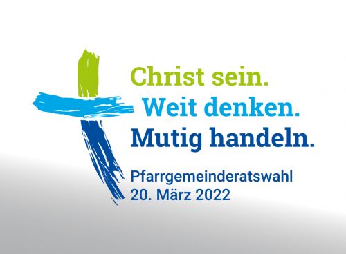 Logo zur Kampagne für die Pfarr­gemeinderats­wahl 2022
