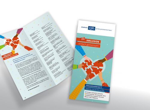 Programmheft 2021/2022 der Akademie CPH, Banner und Anzeige