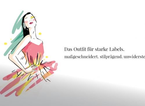Anziehende Illustrationen im Stil von lockeren Modeskizzen