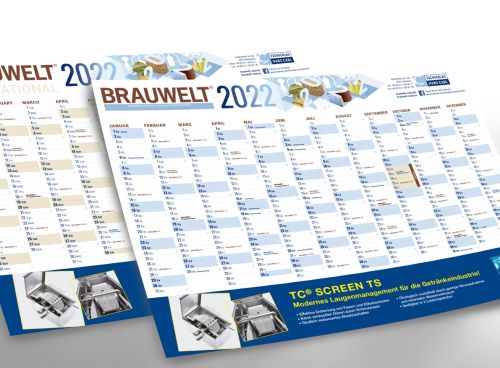 BRAUWELT Jahresplaner 2022 in zwei Größen und Sprachen