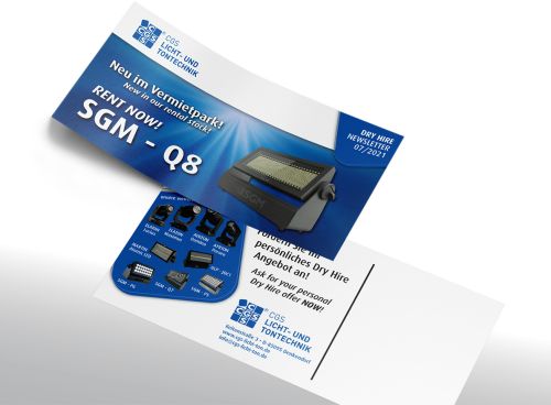 Mailing-Postkarten 7 – 12/2021 zur CGS Licht- und Tontechnik