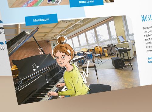 Smarte Kombination von Fotografie und Illustration