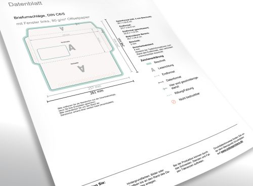Grafiken, Datenblätter und Dateivorlagen für den Shop