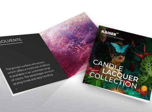 Booklet „Candle Lacquer Col­lection“ als kleine Inspiration