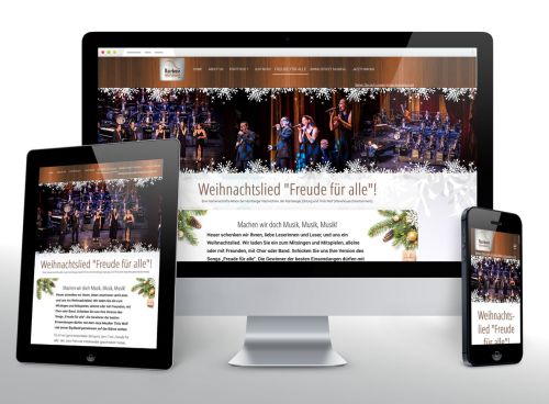 Landingpage „Freude für alle" mit Medien-Up-/Download