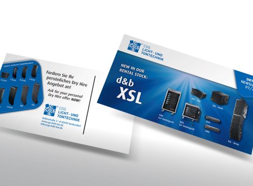Mailing-Postkarten 2022 zur CGS Licht- und Tontechnik
