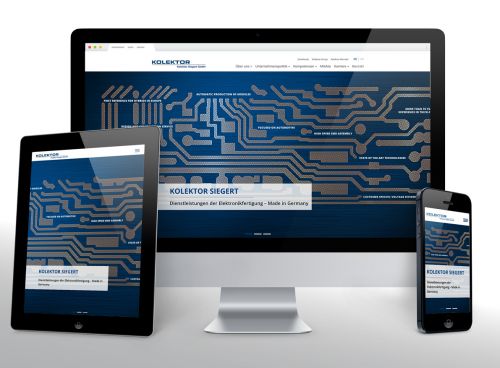Moderne Site für den Her­steller elektronischer Bauteile