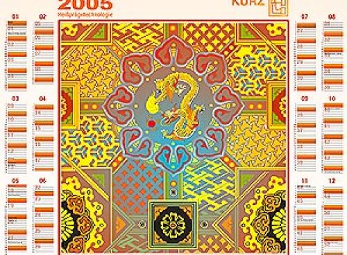 Jahreskalender 2005 mit Heißfolien-Prägungen