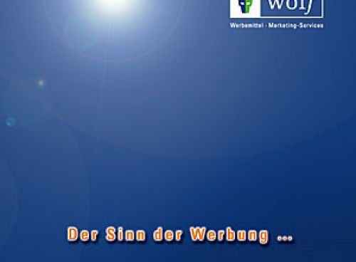 Neuer Firmenprospekt mit "Spar-Wolf" und Einleger