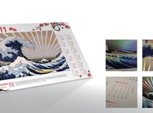Jahreskalender 2011 mit Heißfolien-Prägungen