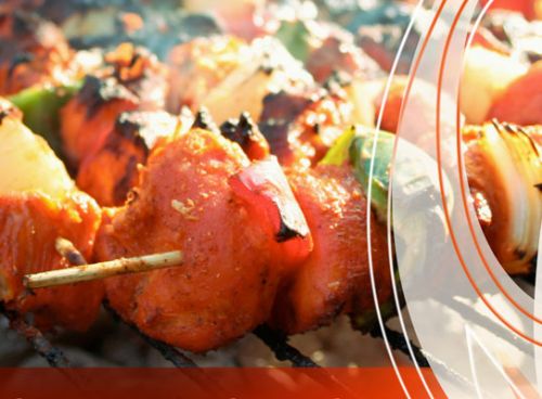 Banner für den ruhig gelegenen Biergarten
