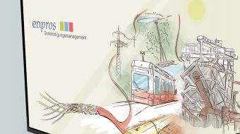 PowerPoint-Slides, Broschüre und Poster im Aquarell-Stil