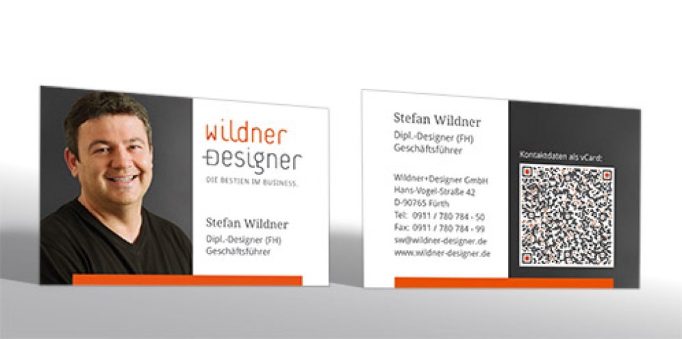 Visitenkarte mit QR-vCard Visitenkarte mit QR-vCard