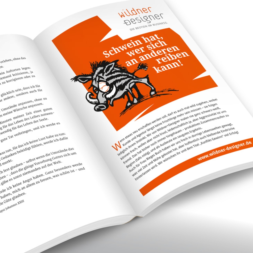 Image-Anzeige von Wildner+Designer im Buchumschlag – ein besonders Entgegenkommen der Autorin Image-Anzeige von Wildner+Designer im Buchumschlag – ein besonders Entgegenkommen der Autorin