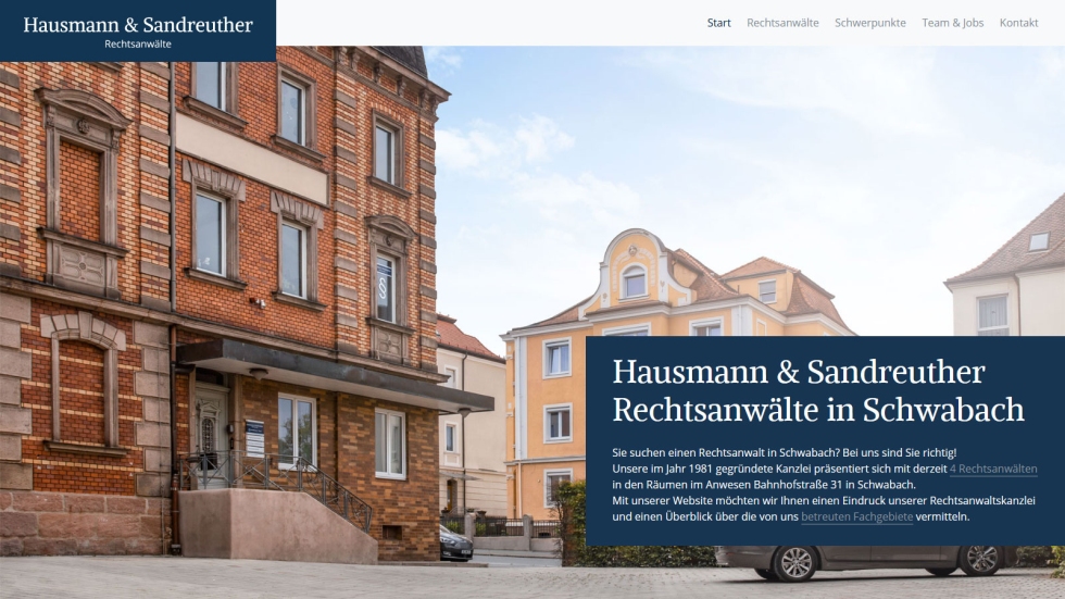 <a href='https://www.hausmann-sandreuther.de' class='d-inline' target='blank'>www.hausmann-sandreuther.de</a> – Die moderne Serifen-Schrift Alike unterstreicht den seriösen, edlen Auftritt der Rechtsanwaltskanzlei. www.hausmann-sandreuther.de – Die moderne Serifen-Schrift Alike unterstreicht den seriösen, edlen Auftritt der Rechtsanwaltskanzlei.