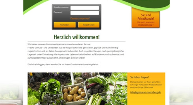 Online-Gemüse an Privat und für die Gastronomie