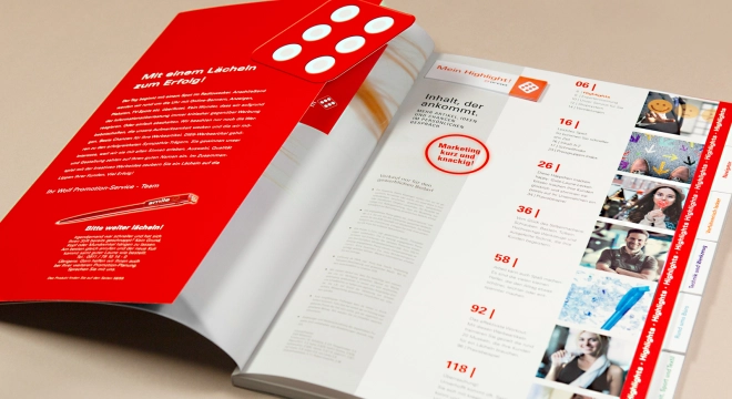 Freude an neuen Werbeartikeln