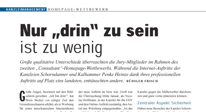 Platz 1 für www.schorndanner.de