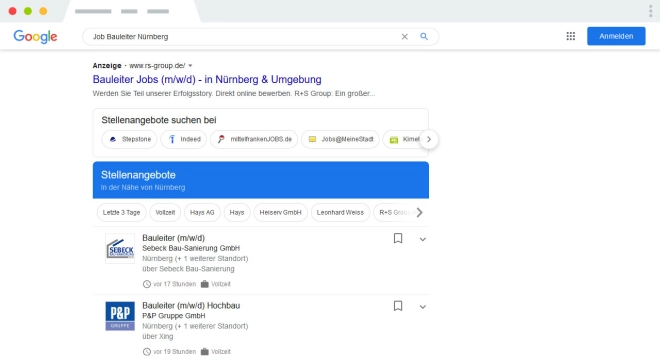 Personalmarketing mit dem Dienst „Google for Jobs“