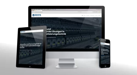 Geradliniges Webdesign in technischer Onepage-Optik