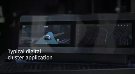 Vorstellung des Demo-Setups zu volldigitalen Auto-Cockpits