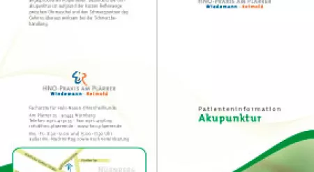 Patienten-Flyer zu Akupunktur, Sauerstoff-Therapie und VitaminC-Therapie