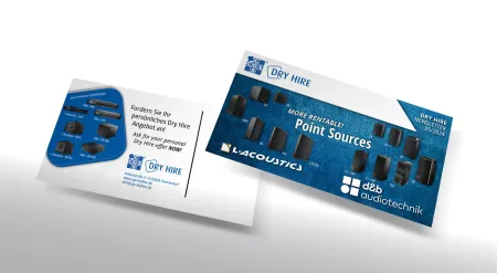 Mailing-Postkarten zu Dry-Hire-Angeboten in DIN lang kompakt