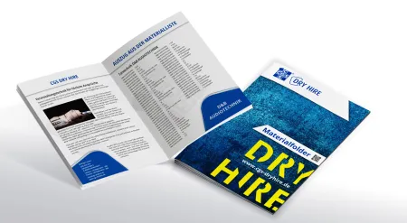 Übersicht zu Dry Hire Materialien in Deutsch und Englisch 