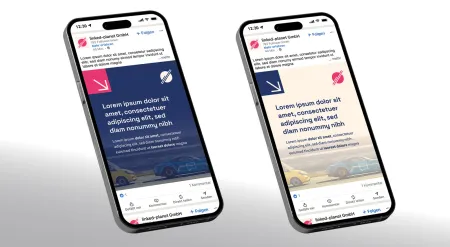 Durchgängige Designvorlagen für Beiträge auf LinkedIn