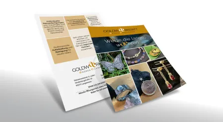 Flyer zum Werkstattservice für Schmuckstücke